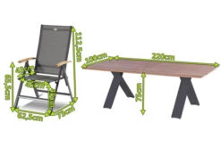 HARTMAN Xanadu / Aruba Set, Xerix/anthrazit, Alu/Teakholz, 6 Multipos, Teakarmlehnen, 220x100cm -Gartenladen 2 21169.jpg