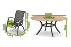 HARTMAN Provence / Da Vinci Sitzgruppe, Xerix/anthrazit, Alu/Teakholz, 5 Diningsessel, Ø150cm, Inkl. Eiskühler -Gartenladen 2 21186.jpg