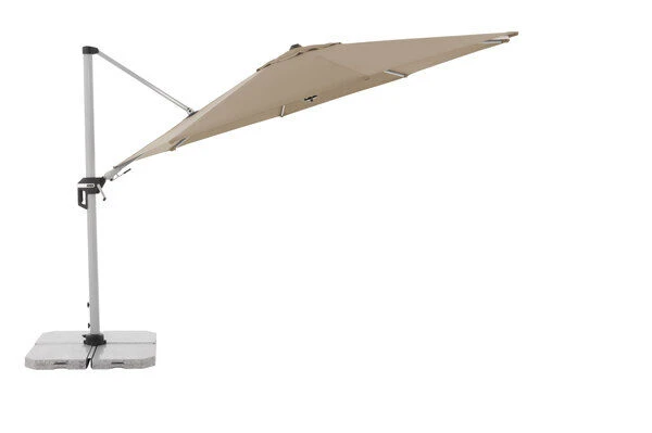 DOPPLER Active Pendelschirm, Greige, Alu/Polyester, 370cmx210 Cm, Mit Kurbel, 360°-drehbar 4 DOPPLER Active Pendelschirm, Greige, Alu/Polyester, 370cmx210 Cm, Mit Kurbel, 360°-drehbar – Bild 2