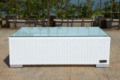 OUTFLEXX Kaffeetisch, Weiß, Polyrattan, 95x65cm, Inkl. Glasplatte 9 OUTFLEXX Kaffeetisch, Weiß, Polyrattan, 95x65cm, Inkl. Glasplatte -Gartenladen 2 2511 9.jpg