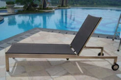 OUTFLEXX Rollliege, Schwarz, Edelstahl/Textilene, Verstellbare Rückenlehne, 212x71x36cm -Gartenladen 2 7100 1.jpg