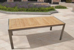 OUTFLEXX Esstisch, Edelstahl/FSC-Teakholz, 200x90cm 8 OUTFLEXX Esstisch, Edelstahl/FSC-Teakholz, 200x90cm -Gartenladen 2 7101 4.jpg