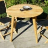 Ploß Couchtisch Wellington, Natur, Premium SLVK-Teakholz, Ø90 X75 Cm, Rund -Gartenladen 30338 01.jpg