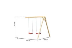KARIBU Lotti Spielturm, Naturbelassen, Nordische Fichte, 107x107x291cm, Mit Doppelschaukel -Gartenladen 30399 2 05.jpg