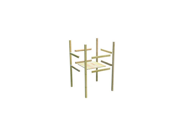 KARIBU Benjamin Stelzenhaus, Naturbelassen, Nordische Fichte, 198x244x309cm, Mit Rutsche Rot Und Netzrampe 8 KARIBU Benjamin Stelzenhaus, Naturbelassen, Nordische Fichte, 198x244x309cm, Mit Rutsche Rot Und Netzrampe – Bild 6