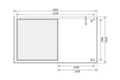 KARIBU Gartenhaus Askola 6, Terragrau, Fichtenholz 19mm, 591,5 X 306 X 216 Cm, Flachdach, Seitlicher Anbau 2,8m -Gartenladen 30539 4 06.jpg