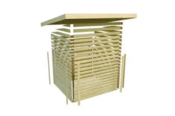 KARIBU Gartenhaus Kerko 5, Naturbelassen, Fichtenholz 19mm, 591,5 X 246 X 210 Cm, Flachdach, Anbau 2,8m -Gartenladen 30546 1 09.jpg