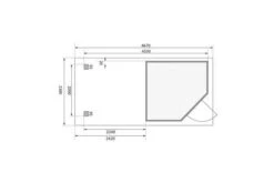 KARIBU Gartenhaus Schwandorf 3 , Terragrau, Fichtenholz 19mm, 467 X 217 X 218 Cm, Flachdach, Anbau 2,4m Mit Rückwand -Gartenladen 30549 2 06.jpg