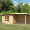 KARIBU Gartenhaus Northeim 3, Naturbelassen, Fichtenholz 40mm, 664 X 309 X 229 Cm, Pultdach, Anbau 3m Mit Rückwand 2 KARIBU Gartenhaus Northeim 3, Naturbelassen, Fichtenholz 40mm, 664 X 309 X 229 Cm, Pultdach, Anbau 3m Mit Rückwand -Gartenladen 30561 1 01.jpg