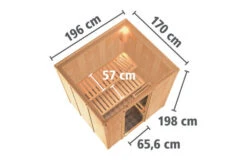 KARIBU Sodin Sauna , Naturbelassen, Fichte, 196x170x198 Cm, Fronteinstieg, Energiespartür, Ofen 4,5 KW Ext. Strg. Easy -Gartenladen 30675 2 05.jpg