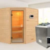 KARIBU Mia Sauna , Naturbelassen, Fichte, 196x170x198 Cm, BronzierteTür, Ofen 4,5 KW Bio Ext. Strg. Easy -Gartenladen 30751 3 01.jpg