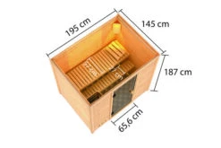 KARIBU Selena Sauna , Naturbelassen, Fichte, 195x145x187 Cm,SETOfen 4,5 KW Ext. Strg. Easy -Gartenladen 30761 2 05.jpg