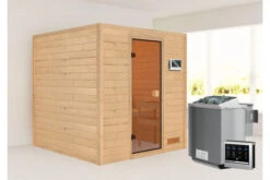 KARIBU Jara Sauna , Naturbelassen, Fichte, 195x195x187 Cm,SETOfen 4,5 KW Bio Ext. Strg. Easy -Gartenladen 30769 3 02.jpg