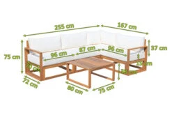 OUTFLEXX Ecklounge, Hellgrau, FSC-Akazienholz/Textil, Für 5 Personen, Inkl. Tisch Und Polster -Gartenladen 30791 05.jpg