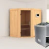 KARIBU Taurin Sauna, Naturbelassen, Fichte, 170 X 151 X 198 Cm, Eckeinstieg, Mit Graphitfarbener Tür, SET Mit Ofen 4,5 KW Ext. Strg. Easy -Gartenladen 30917 2 01.jpg