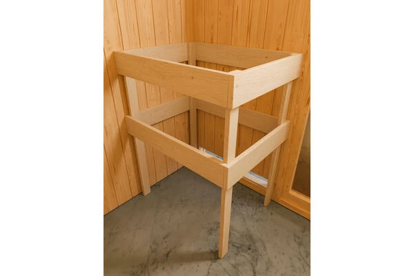 KARIBU Bodin Sauna, Naturbelassen, Fichte, 196 X 151 X 198 Cm, Fronteinstieg,mit Klarglastür SETmit Ofen 4,5 KW Integr. Str. 8 KARIBU Bodin Sauna, Naturbelassen, Fichte, 196 X 151 X 198 Cm, Fronteinstieg,mit Klarglastür SETmit Ofen 4,5 KW Integr. Str. – Bild 7