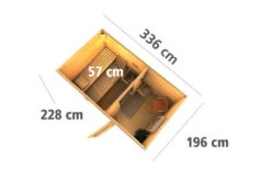 KARIBU Skrollan 1 Saunahaus, Terragrau, Fichte, 336 X 196 X 195 Cm, Fronteinstieg, Mit Moderner Tür SET Mit Fenster -Gartenladen 30941 1 05.jpg