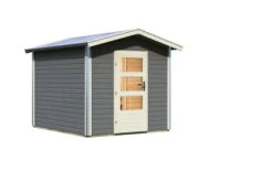 KARIBU Bosse 1 Saunahaus, Terragrau, Fichte, 231x273x235 Cm, Mit Vorraum Und Fronteinstieg 19 KARIBU Bosse 1 Saunahaus, Terragrau, Fichte, 231x273x235 Cm, Mit Vorraum Und Fronteinstieg -Gartenladen 31311 1 03.jpg