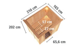 KARIBU Benin Energiespar-Sauna, Naturbelassen, Fichte, 210x165x202 Cm, Mit Kranz Und 3,6 KW Bio-Ofen Ext. Steuerung -Gartenladen 31390 4 05.jpg