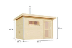 KARIBU Skrollan 2 Saunahaus, Naturbelassen, Fichte, 336x231x227 Cm, Milchglastür & Holzofen Inkl. Schornstein -Gartenladen 31399 4 05.jpg
