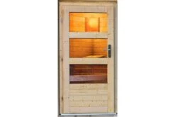 KARIBU Skrollan 2 Saunahaus, Terragrau, Fichte, 336x231x227 Cm, Moderne Tür & Holzofen Inkl. Schornstein -Gartenladen 31399 5 20.jpg