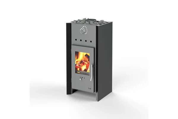 KARIBU Hygge Saunahaus, Terragrau, Fichte, 508x276x221 Cm Mit Holzofen, Inkl. Drei Liegen 6 KARIBU Hygge Saunahaus, Terragrau, Fichte, 508x276x221 Cm Mit Holzofen, Inkl. Drei Liegen – Bild 4