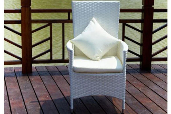 OUTFLEXX 2er-Set Sessel, Weiß, Polyrattan, Lehne Beliebig Verstellbar, Inkl. Kissen 6 OUTFLEXX 2er-Set Sessel, Weiß, Polyrattan, Lehne Beliebig Verstellbar, Inkl. Kissen – Bild 4