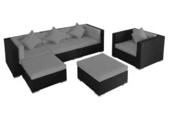 OUTFLEXX Loungemöbel, Schwarz, Polyrattan, Für 5 Personen, Inkl. Kaffeetisch, Kissenboxfunktion 11 OUTFLEXX Loungemöbel, Schwarz, Polyrattan, Für 5 Personen, Inkl. Kaffeetisch, Kissenboxfunktion -Gartenladen 3 1077 BOX B.jpg