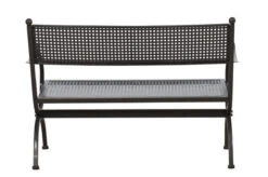 MBM Bank Romeo, Marone, Schmiedeeisen Verzinkt, Pulverbeschichtet, 2-Sitzer, 122x90x62 Cm -Gartenladen 3 10887.jpg