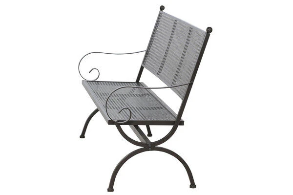 MBM Bank Romeo, Marone, Schmiedeeisen Verzinkt, Pulverbeschichtet, 3-Sitzer, 171x101x68 Cm 5 MBM Bank Romeo, Marone, Schmiedeeisen Verzinkt, Pulverbeschichtet, 3-Sitzer, 171x101x68 Cm – Bild 3