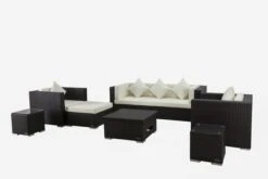 OUTFLEXX Loungemöbel-Set, Braun, Polyrattan, Für 6 Personen, Inkl. Loungetisch, Wasserfeste Kissenbox -Gartenladen 3 1303 BOX D.jpg