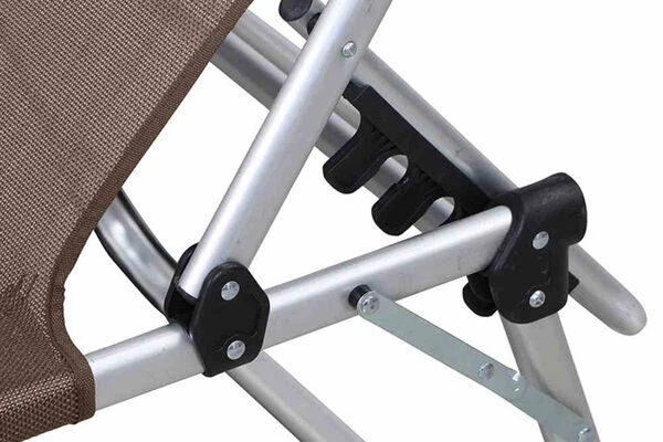 SIENA GARDEN Sole XXL Klappliege Alu / Ranotex®-Gewebe, Silber/taupe, 226x70x105 Cm, Klapp- Und Verstellbar 5 SIENA GARDEN Sole XXL Klappliege Alu / Ranotex®-Gewebe, Silber/taupe, 226x70x105 Cm, Klapp- Und Verstellbar – Bild 3