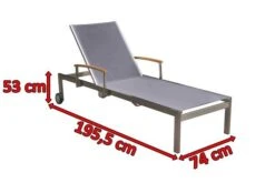 OUTFLEXX Rollliege, Taupe, Edelstahl/Textilene, Mit Gasfeder, 195,5x74x35cm -Gartenladen 3 13505.jpg