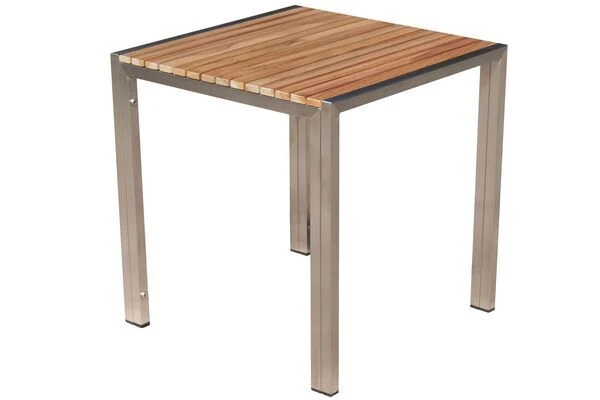 OUTFLEXX 2er-Set Rollliege, Silber, Edelstahl/Teak, 212x71x36 Cm, Mit Beistelltisch 45x45cm 9 OUTFLEXX 2er-Set Rollliege, Silber, Edelstahl/Teak, 212x71x36 Cm, Mit Beistelltisch 45x45cm – Bild 7