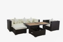 OUTFLEXX Loungemöbel-Set, Braun, Polyrattan, Für 5 Personen, Inkl. Loungetisch, Wasserfeste Kissenbox 19 OUTFLEXX Loungemöbel-Set, Braun, Polyrattan, Für 5 Personen, Inkl. Loungetisch, Wasserfeste Kissenbox -Gartenladen 3 1713 BOX D.jpg
