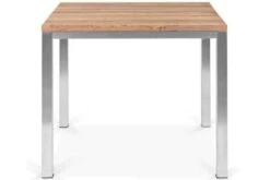 OUTFLEXX Esstischgarnitur, Silber, Edelstahl / FSC-Teakholz, Tisch 90 X 90 Cm, 4 Stapelsessel -Gartenladen 3 17254.jpg