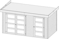 KARIBU Gartenhaus Mühlentrup, Fichtenholz 19 Mm, Flachdach 7 KARIBU Gartenhaus Mühlentrup, Fichtenholz 19 Mm, Flachdach -Gartenladen 3 18037 2.jpg