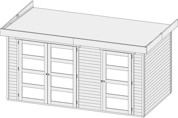 KARIBU Gartenhaus Mühlentrup, Fichtenholz 19 Mm, Flachdach 5 KARIBU Gartenhaus Mühlentrup, Fichtenholz 19 Mm, Flachdach – Bild 3