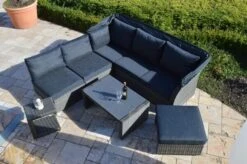 Ploß Rocking Loungeset, Grau/braun-meliert, Polyrattan, 5-6 Personen, Inkl. Sonnendach -Gartenladen 3 18220.jpg