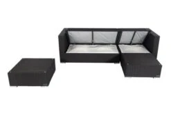 OUTFLEXX Loungemöbel-Set, Schwarz, Polyrattan, 5 Personen, Wasserfeste Kissenbox 15 OUTFLEXX Loungemöbel-Set, Schwarz, Polyrattan, 5 Personen, Wasserfeste Kissenbox -Gartenladen 3 18226 BOX A.jpg