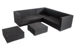 OUTFLEXX Loungemöbel-Set, Schwarz, Polyrattan, 6 Personen, Wasserfeste Kissenbox, Inkl. Kaffeetisch -Gartenladen 3 18229 BOX B.jpg