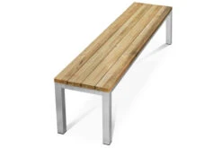 OUTFLEXX Gartenbank, Edelstahl/recyceltes FSC®-Teak, 180x40x45cm, Rustikal Gebürstet -Gartenladen 3 18317.jpg