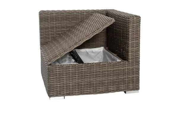 OUTFLEXX Eckelement Links, Grau, Polyrattan, 82 X 82 X 70 Cm, Verstellbare Sitzfläche, Wasserfeste Kissenbox 6 OUTFLEXX Eckelement Links, Grau, Polyrattan, 82 X 82 X 70 Cm, Verstellbare Sitzfläche, Wasserfeste Kissenbox – Bild 4