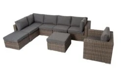 OUTFLEXX Loungemöbel-Set, Grau, Polyrattan, 8Personen, Mit Sessel, Verstellbare Sitzflächen, Wasserfeste Kissenbox -Gartenladen 3 18365 BOX.jpg