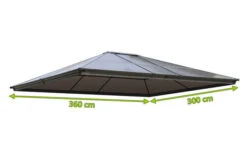 OUTFLEXX Ersatzdach Für Pavillon, Transparent, Polycarbonatplatten, 3x3,6m 8 OUTFLEXX Ersatzdach Für Pavillon, Transparent, Polycarbonatplatten, 3x3,6m -Gartenladen 3 18403.jpg