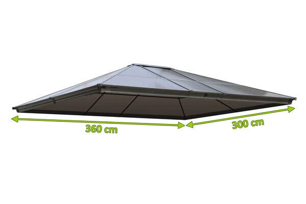 OUTFLEXX Ersatzdach Für Pavillon, Transparent, Polycarbonatplatten, 3x3,6m 5 OUTFLEXX Ersatzdach Für Pavillon, Transparent, Polycarbonatplatten, 3x3,6m – Bild 3