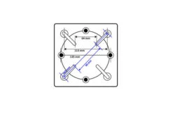 OUTFLEXX Adapterplatte Für Schirmständer Und Bodenanker, Anthrazit, Alu, 16x16x1,5cm, Lochabstand 64-113mm -Gartenladen 3 18885.jpg