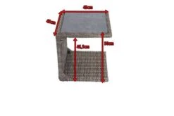 OUTFLEXX Beistelltisch, Grau, Polyrattan, 45 X 45 X 50 Cm, Tischplatte Spraystone, Innenliegend -Gartenladen 3 18914.jpg