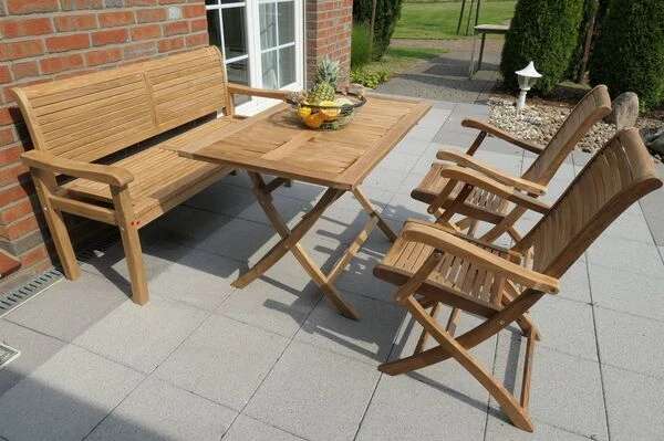 Ploß Zweisitzer Landhausbank York, Premium-Teak, Natur, 120x64x95 Cm 5 Ploß Zweisitzer Landhausbank York, Premium-Teak, Natur, 120x64x95 Cm – Bild 3