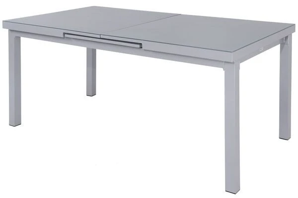 KETTLER BasicPlus Esstischgarnitur, Silber, Alu/Textilene, Tisch 180/240x100cm, 8 Stapelsessel 5 KETTLER BasicPlus Esstischgarnitur, Silber, Alu/Textilene, Tisch 180/240x100cm, 8 Stapelsessel – Bild 3